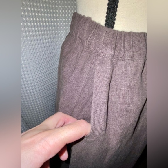 Women’s Asian brand 100%‎ Linen brown elastic waist maxi skirt size small - Picture 7 of 16
